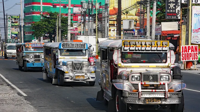 Colorfully decorated jeepney, the iconic public transportation in the Philippines