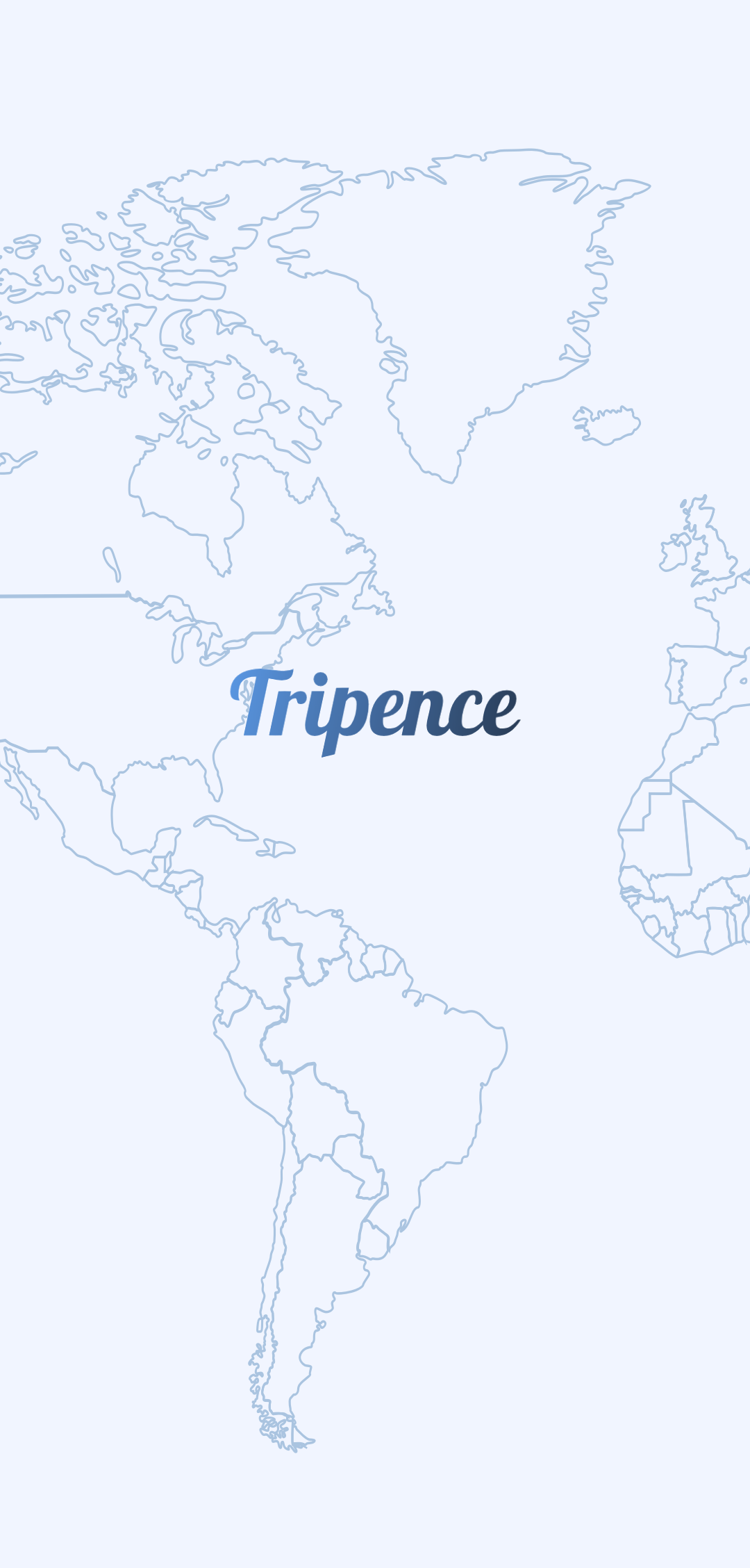 Tripence travel budget app home screen on Android